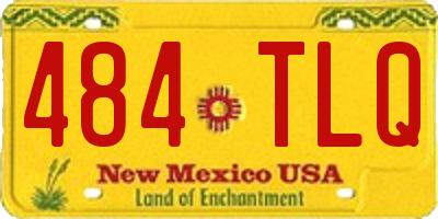NM license plate 484TLQ