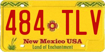 NM license plate 484TLV