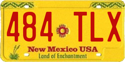 NM license plate 484TLX