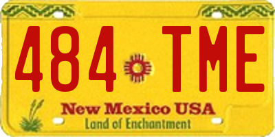 NM license plate 484TME