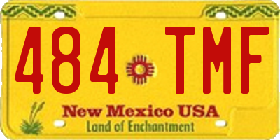 NM license plate 484TMF
