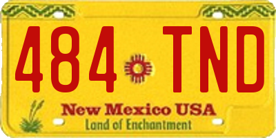 NM license plate 484TND