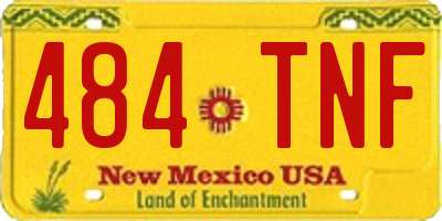 NM license plate 484TNF
