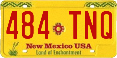 NM license plate 484TNQ