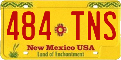 NM license plate 484TNS