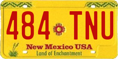 NM license plate 484TNU