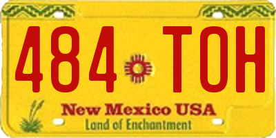 NM license plate 484TOH