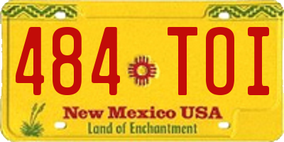 NM license plate 484TOI