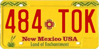 NM license plate 484TOK