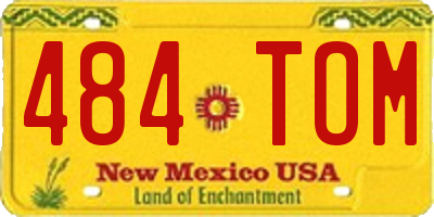 NM license plate 484TOM