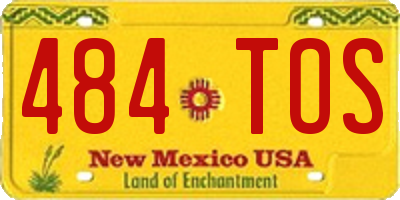 NM license plate 484TOS