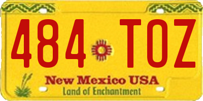 NM license plate 484TOZ