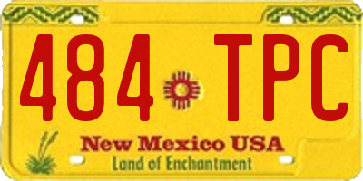 NM license plate 484TPC