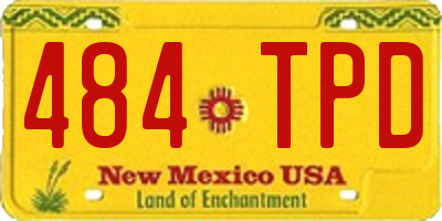 NM license plate 484TPD