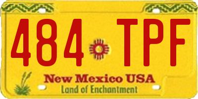 NM license plate 484TPF