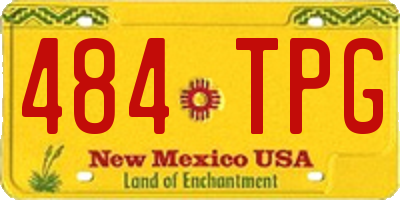 NM license plate 484TPG