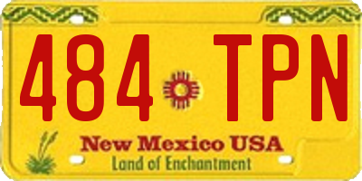 NM license plate 484TPN