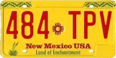 NM license plate 484TPV
