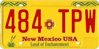 NM license plate 484TPW