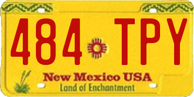 NM license plate 484TPY
