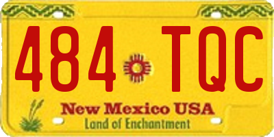 NM license plate 484TQC