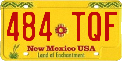 NM license plate 484TQF