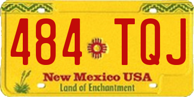 NM license plate 484TQJ