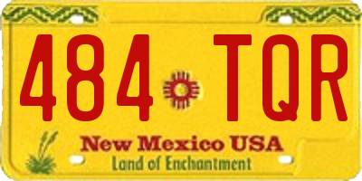 NM license plate 484TQR