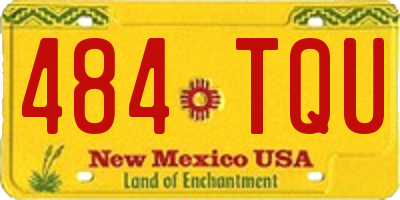NM license plate 484TQU