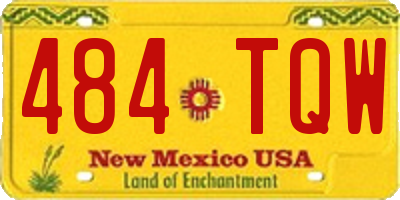 NM license plate 484TQW