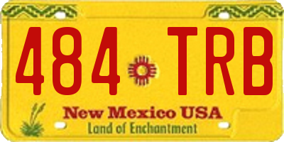 NM license plate 484TRB