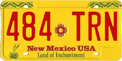 NM license plate 484TRN