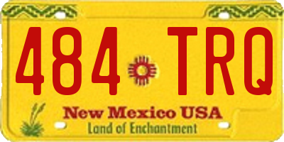 NM license plate 484TRQ