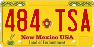 NM license plate 484TSA