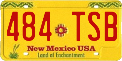 NM license plate 484TSB