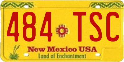 NM license plate 484TSC