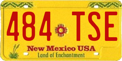 NM license plate 484TSE