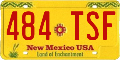 NM license plate 484TSF