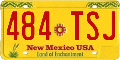 NM license plate 484TSJ
