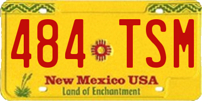 NM license plate 484TSM