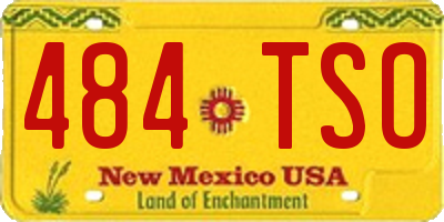 NM license plate 484TSO