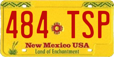 NM license plate 484TSP