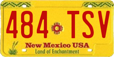 NM license plate 484TSV