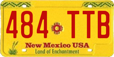 NM license plate 484TTB