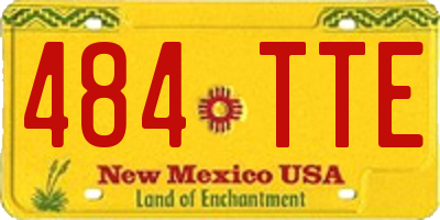 NM license plate 484TTE