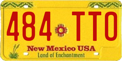 NM license plate 484TTO