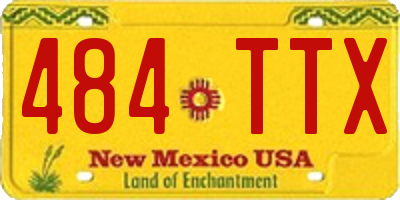 NM license plate 484TTX
