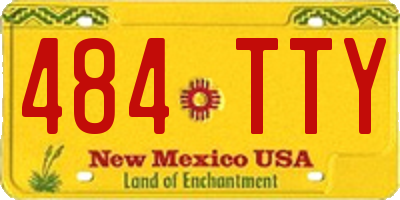 NM license plate 484TTY