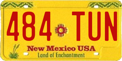 NM license plate 484TUN