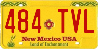 NM license plate 484TVL